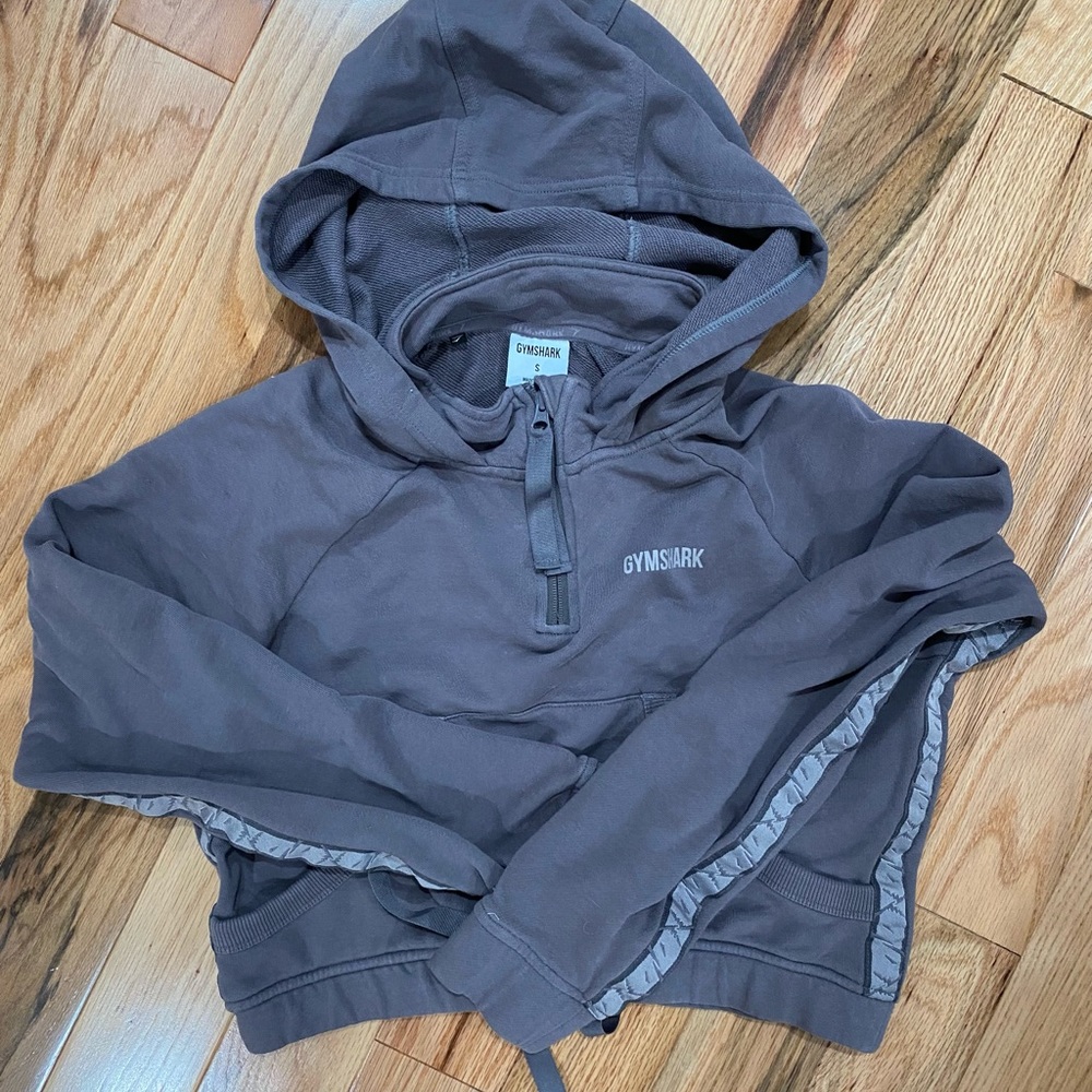 Gymshark 1/4 Zip Crop Hoodie - Picture 1 of 1